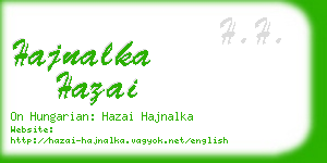 hajnalka hazai business card